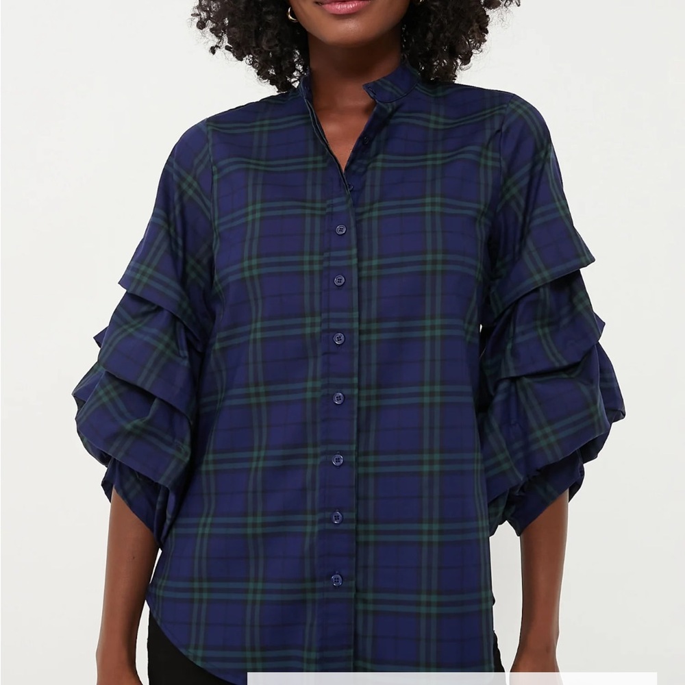 THE SHIRT BY ROCHELLE BEHRENS

Exclusive Blackwatch Plaid Seville Shirt NWT